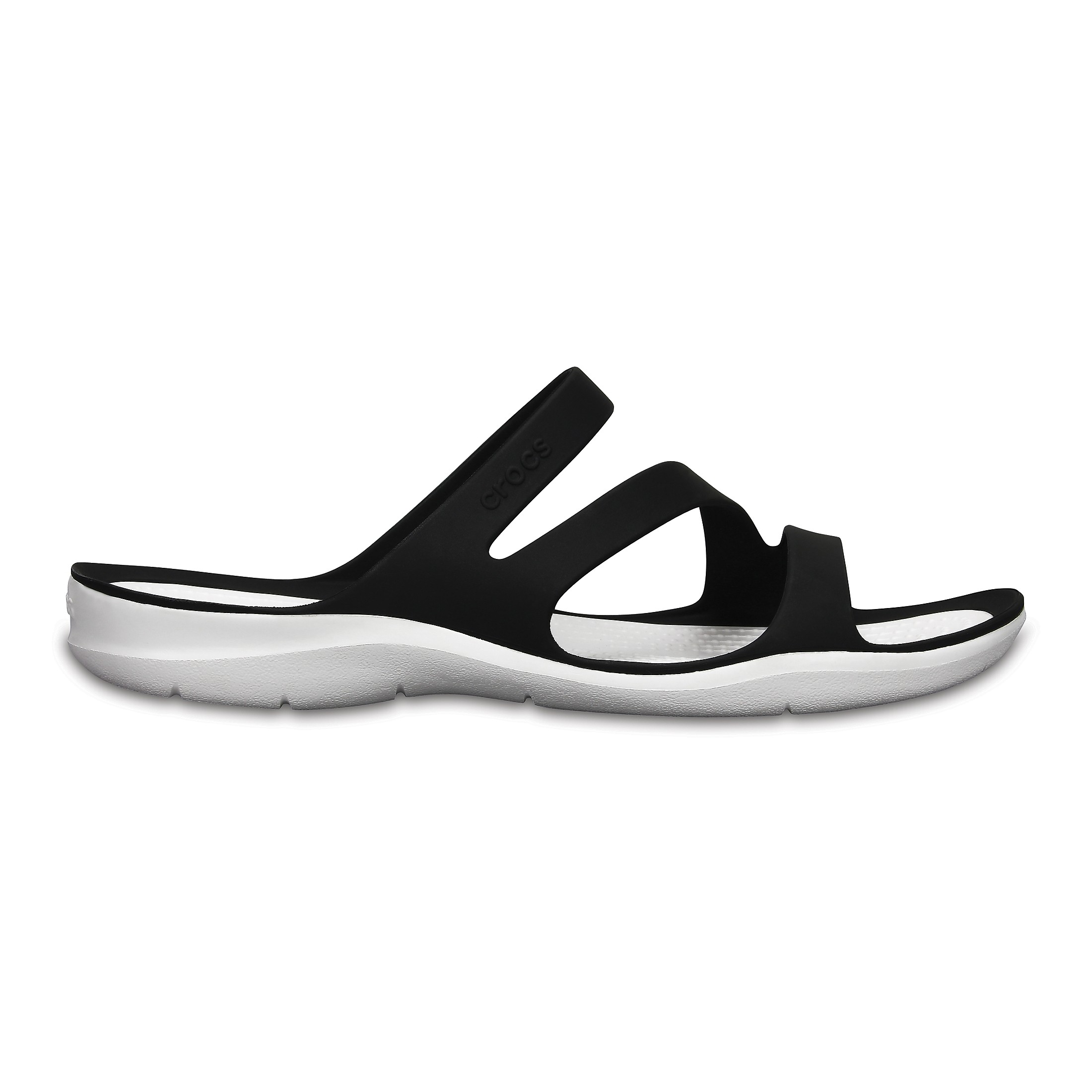 Papuci Crocs Swiftwater Sandal W Negru - Black/White - imagine 5